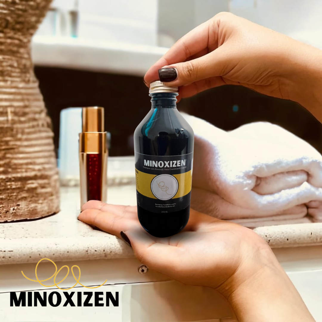 Minoxizen - Shampoo con Minoxidil, Biotina & Bergamota 2x1